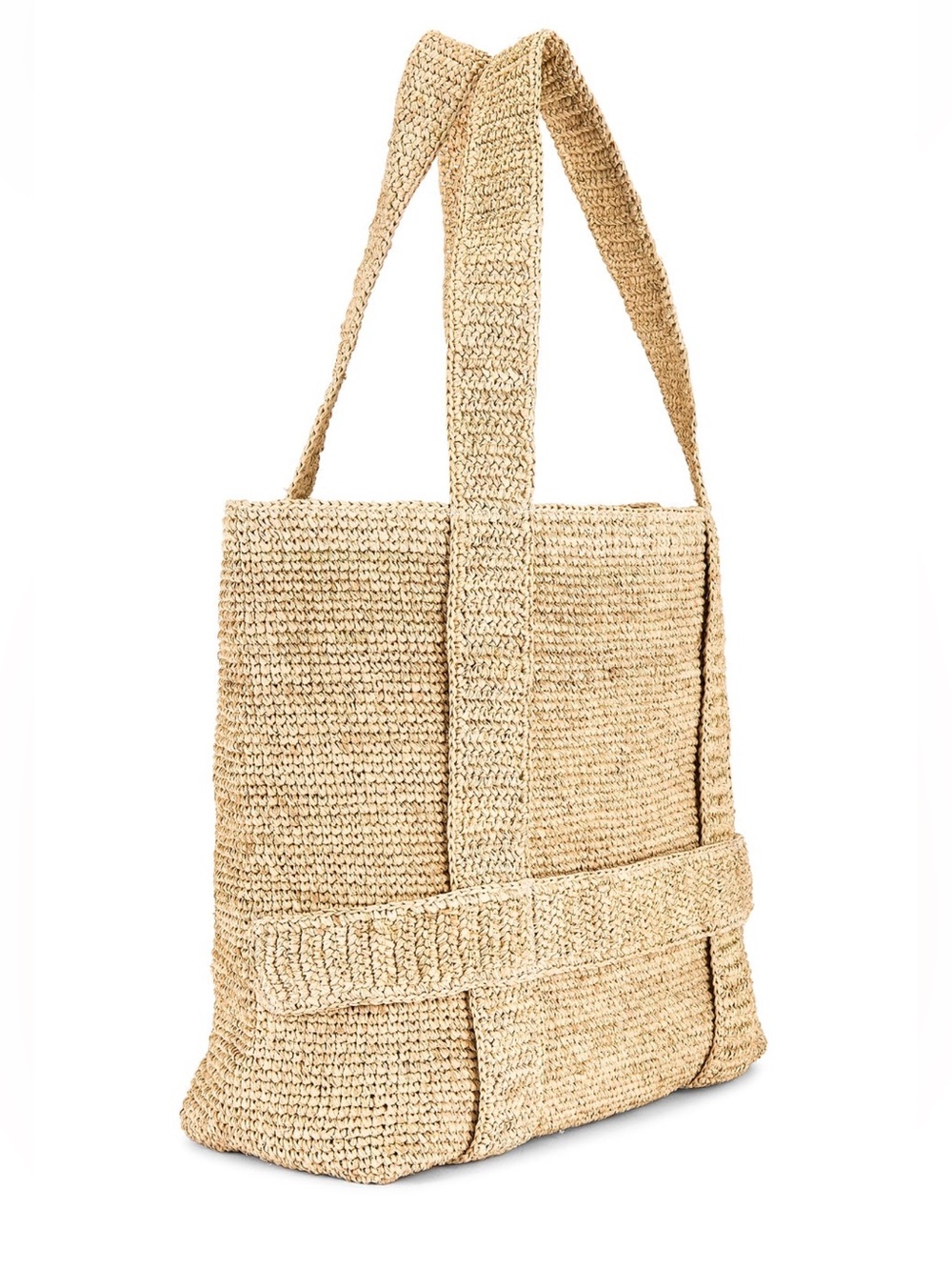 NWT Hat Attack Traveler Natural Straw Tote in Beige